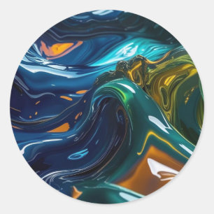 Mixed Liquids Classic Round Sticker