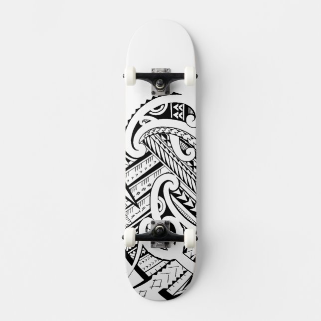 Mixed Maoristyle tribal design skateboarddeck Skateboard (Front)