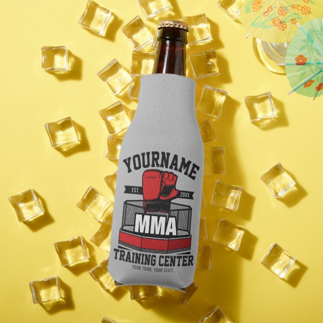Mixed Martial Arts ADD NAME MMA Fight Training Bottle Cooler (In Situ Summer)