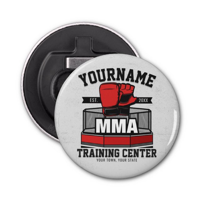 Mixed Martial Arts ADD NAME MMA Fight Training Bottle Opener (Front)