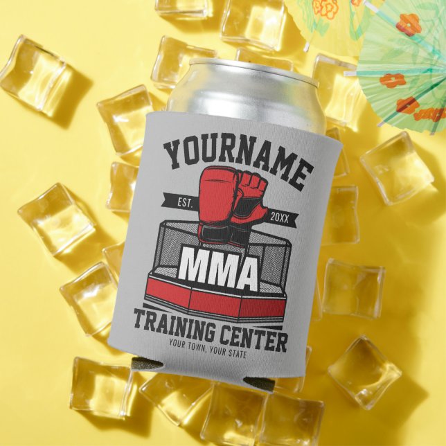 Mixed Martial Arts ADD NAME MMA Fight Training Can Cooler (In Situ Summer)