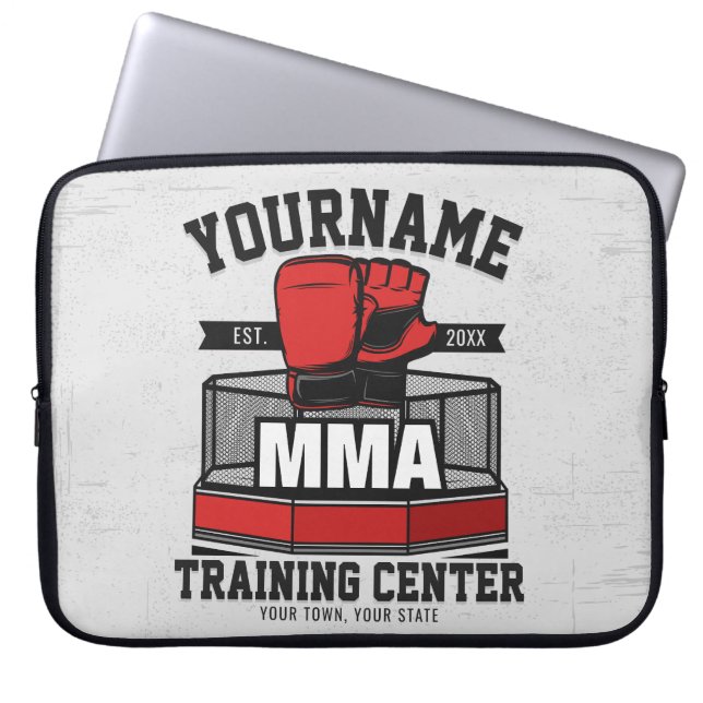 Mixed Martial Arts ADD NAME MMA Fight Training Laptop Sleeve (Front)