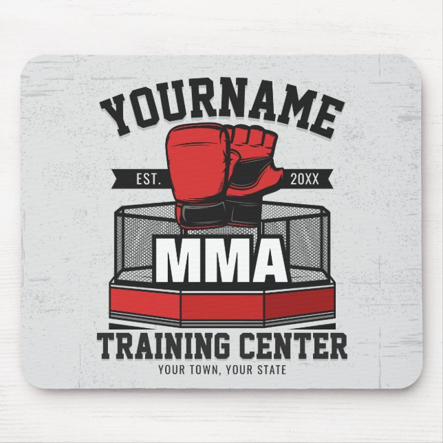 Mixed Martial Arts ADD NAME MMA Fight Training Mouse Mat (Front)