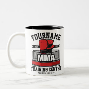 Mixed Martial Arts ADD NAME MMA Fight Training Two-Tone Coffee Mug