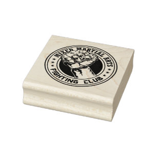 Mixed Martial Arts Fighting Club Rubber Stamp