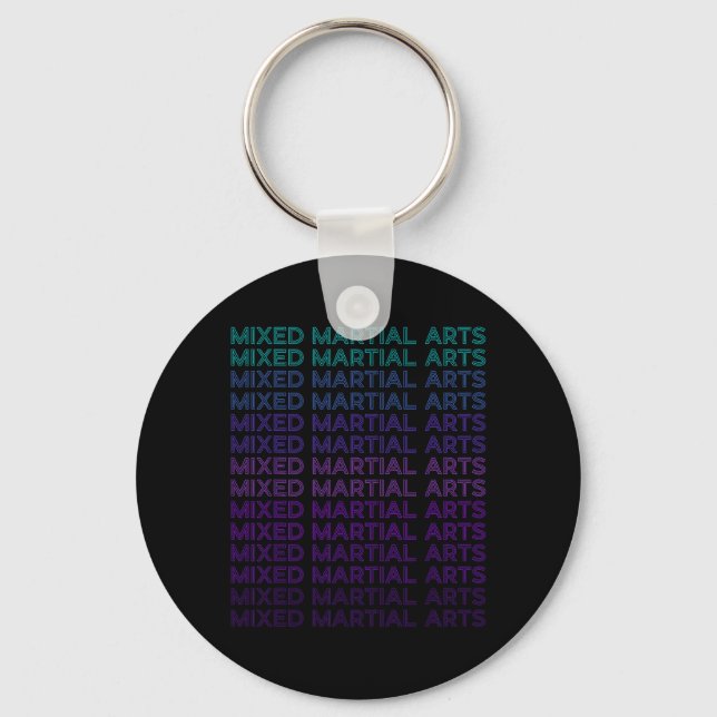 Mixed Martial Arts MMA Retro Key Ring (Front)