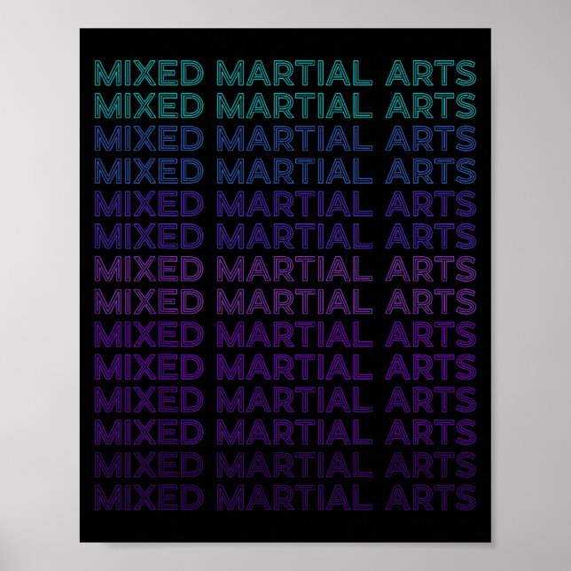 Mixed Martial Arts MMA Retro Poster (Front)
