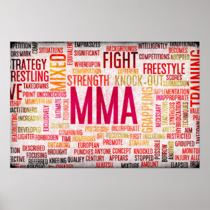 Mixed Martial Arts or MMA as a Grunge Concept Poster