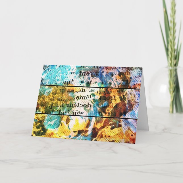 Mixed Media and Digital Play, Birthday Card (Front)