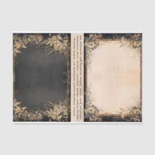 Mixed Media Artist Junk Journal Dark Gothic Tissue Paper