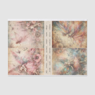 Mixed Media Artist Magical Fairy Art Junk Journal  Tissue Paper