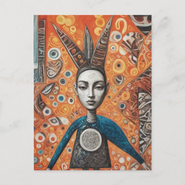 Mixed Media Collage AI Postcard (Front)