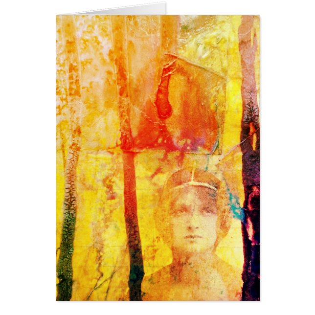 Mixed Media Collage, Blank Inside Greeting Card (Front)