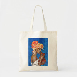 Mixed Media Collage Cat Mum Tote Bag - Artsy Newsp