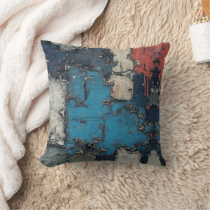 Mixed Media Collage Paint Drip Cushion