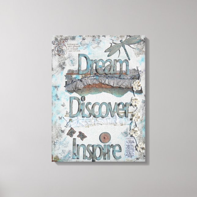 Mixed Media Dream Inspire  Canvas Print (Front)