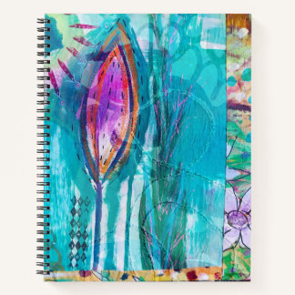 Mixed media Floral Notebook