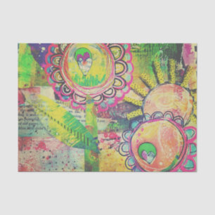 Mixed Media Flower Garden Tissue Paper