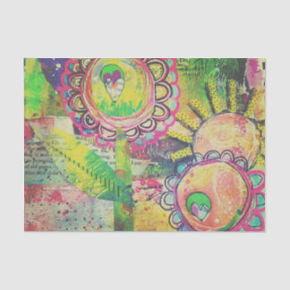 Mixed Media Flower Garden Tissue Paper