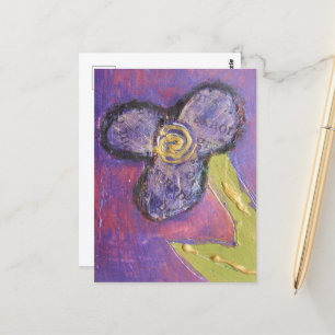 Mixed Media Flower Postcard