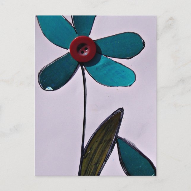 Mixed Media Flower Postcard (Front)