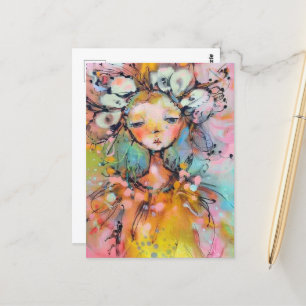 Mixed Media Gal Postcard