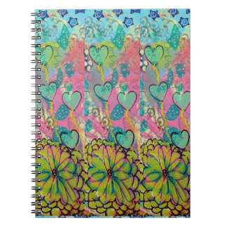 Mixed Media Hearts Notebook