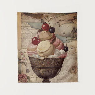 Mixed Media Icecream Collage Tapestry