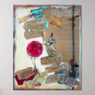 Mixed Media Love Art Print