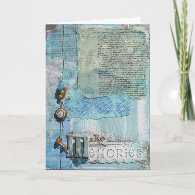 Mixed Media Make Memories Typography  Card (Front)