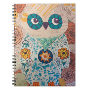 Mixed Media Owl Journal