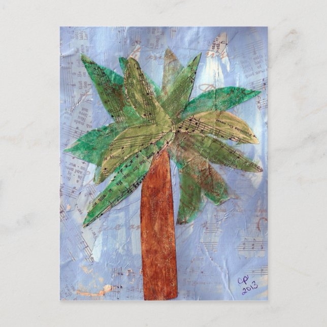 Mixed Media Palm Tree Postcard (Front)