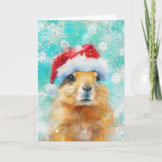 Mixed Media Prairie Dog Print Holiday Card AP454C1
