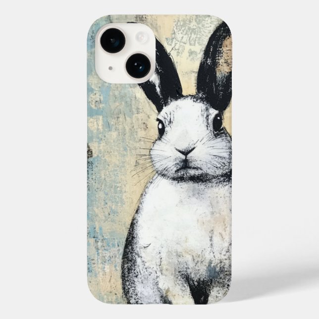 Mixed Media Rabbit Case-Mate iPhone Case (Back)