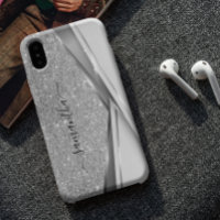 Mixed Metal 3-D Glitter Gold Monogram Case-Mate