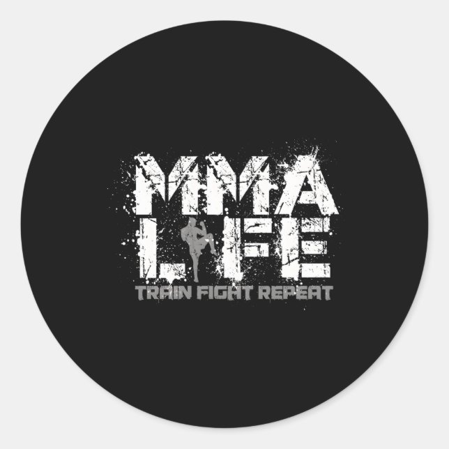 Mixed Mial Mma Classic Round Sticker (Front)
