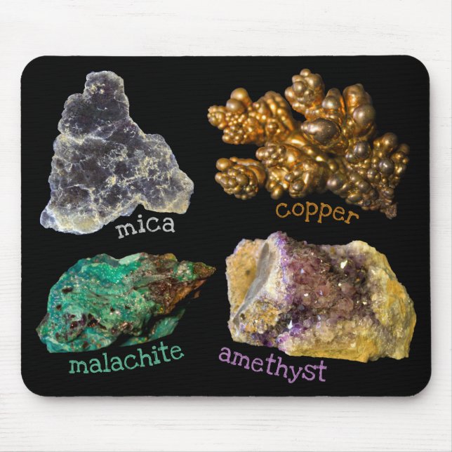 Mixed Minerals Rock Nature Photography Rockhound Mouse Mat (Front)