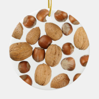 Mixed Nuts Ceramic Tree Decoration