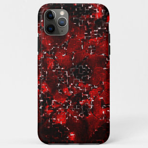 Mixed of showy and rustic red petals under mosaic iPhone 11 pro max case