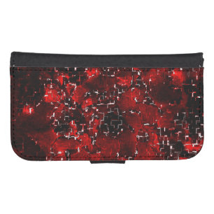 Mixed of showy and rustic red petals under mosaic  samsung s4 wallet case
