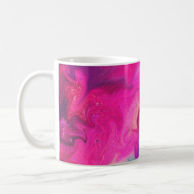 Mixed paint background coffee mug (Left)