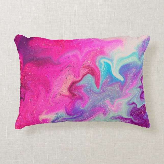 Mixed paint background decorative cushion (Front)