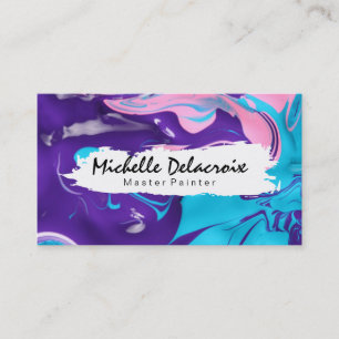 Mixed Paint   Vibrant Business Card