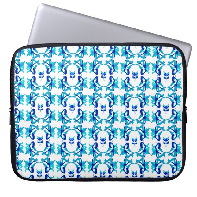 Mixed pattern original design and digital drawing. laptop sleeve (Front)