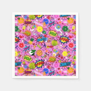 😍 mixed pickleball pink napkin