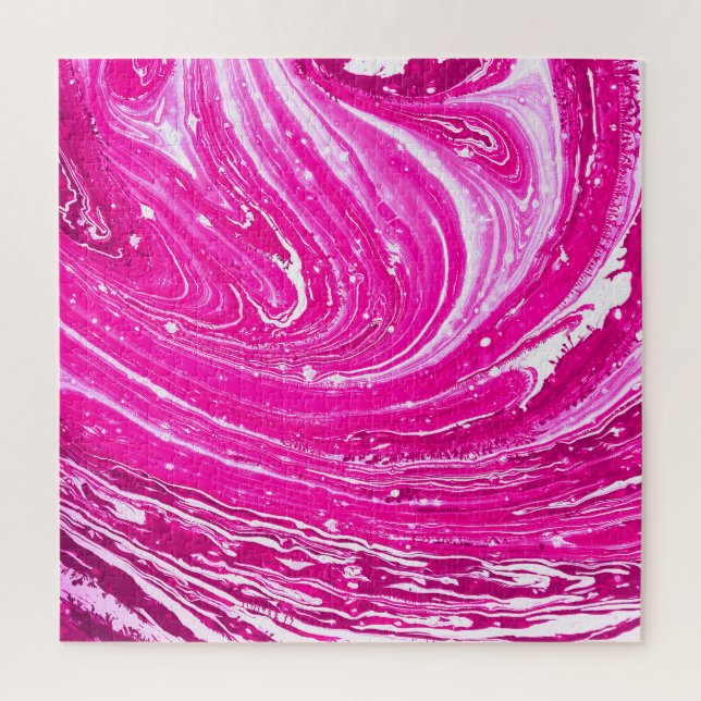 Mixed Pink Paint Background. Jigsaw Puzzle (Vertical)