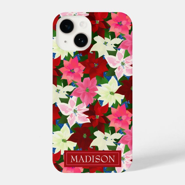 Mixed Poinsettias iPhone Case (Back)