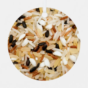 Mixed rice metal tree decoration