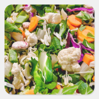 Mixed salad square sticker