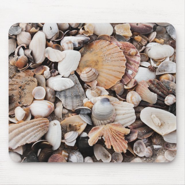 Mixed sea shells mouse mat (Front)